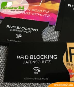 RFID NFC Schutzhülle für Kreditkarte, Reisepass und mehr